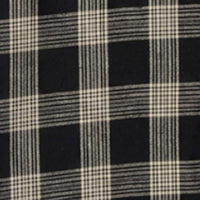Men Shirt Check Jet Black Regular Fit