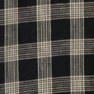 Men Shirt Check Jet Black Regular Fit