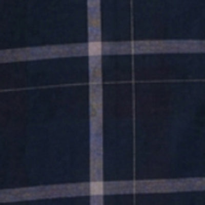 Men Shirt Check Navy Blue Regular Fit