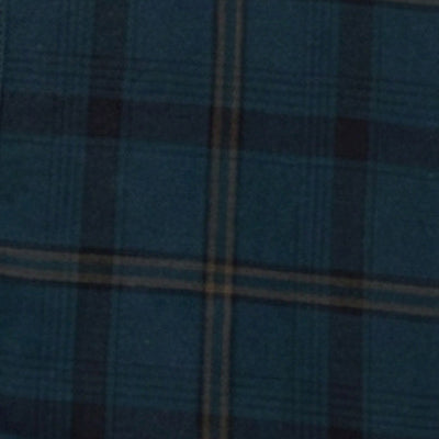 Men Shirt Check Teal Blue Regular Fit