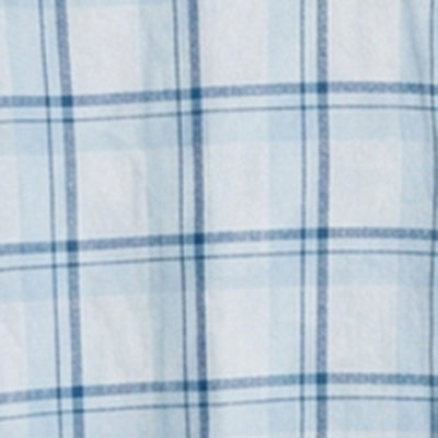 Men Shirt Check Blue Regular Fit