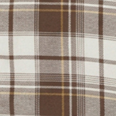Men Shirt Check Brown Regular Fit