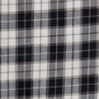 Men Shirt Check Jet Black Regular Fit