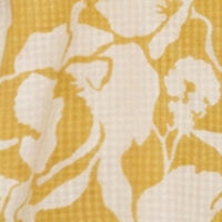 Men Shirt Print Yellow Regular Fit
