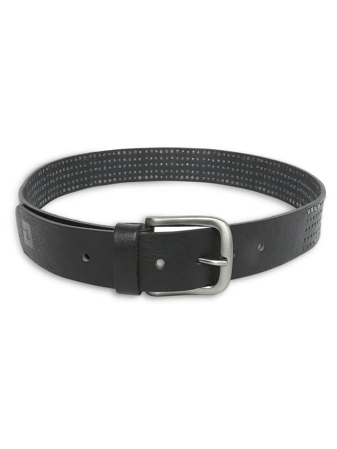 Spykar Men Black Leather Belt