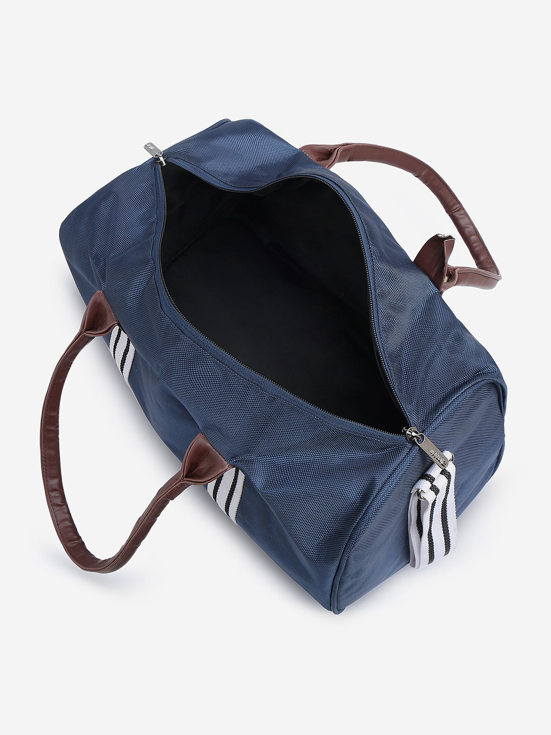 Unisex Navy Blue PU Duffel Bag
