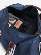Unisex Navy Blue PU Duffel Bag