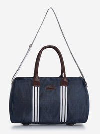 Unisex Navy Blue PU Duffel Bag