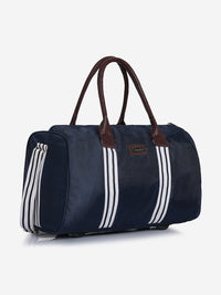 Unisex Navy Blue PU Duffel Bag