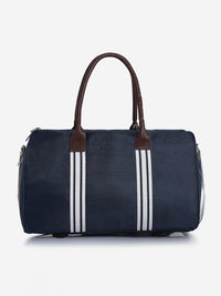 Unisex Navy Blue PU Duffel Bag