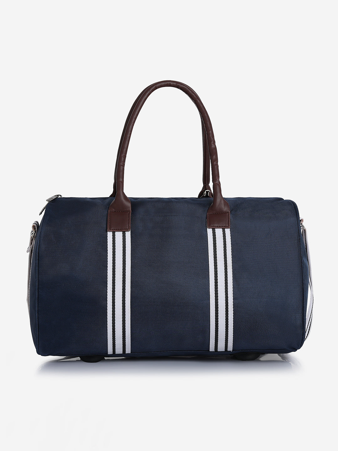 Unisex Navy Blue PU Duffel Bag