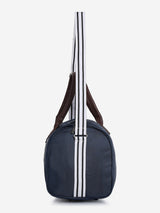 Unisex Navy Blue PU Duffel Bag