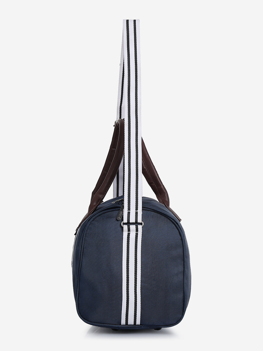 Unisex Navy Blue PU Duffel Bag