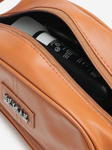 Unisex Tan PU Bag