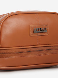 Unisex Tan PU Bag