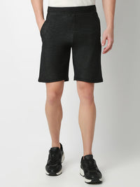 Underjeans Shorts Slim Fit Black Mid-Rise