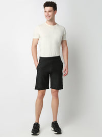 Underjeans Shorts Slim Fit Black Mid-Rise