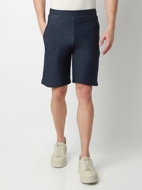 Underjeans Shorts Slim Fit Blue Mid-Rise