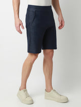 Underjeans Shorts Slim Fit Blue Mid-Rise