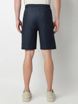 Underjeans Shorts Slim Fit Blue Mid-Rise