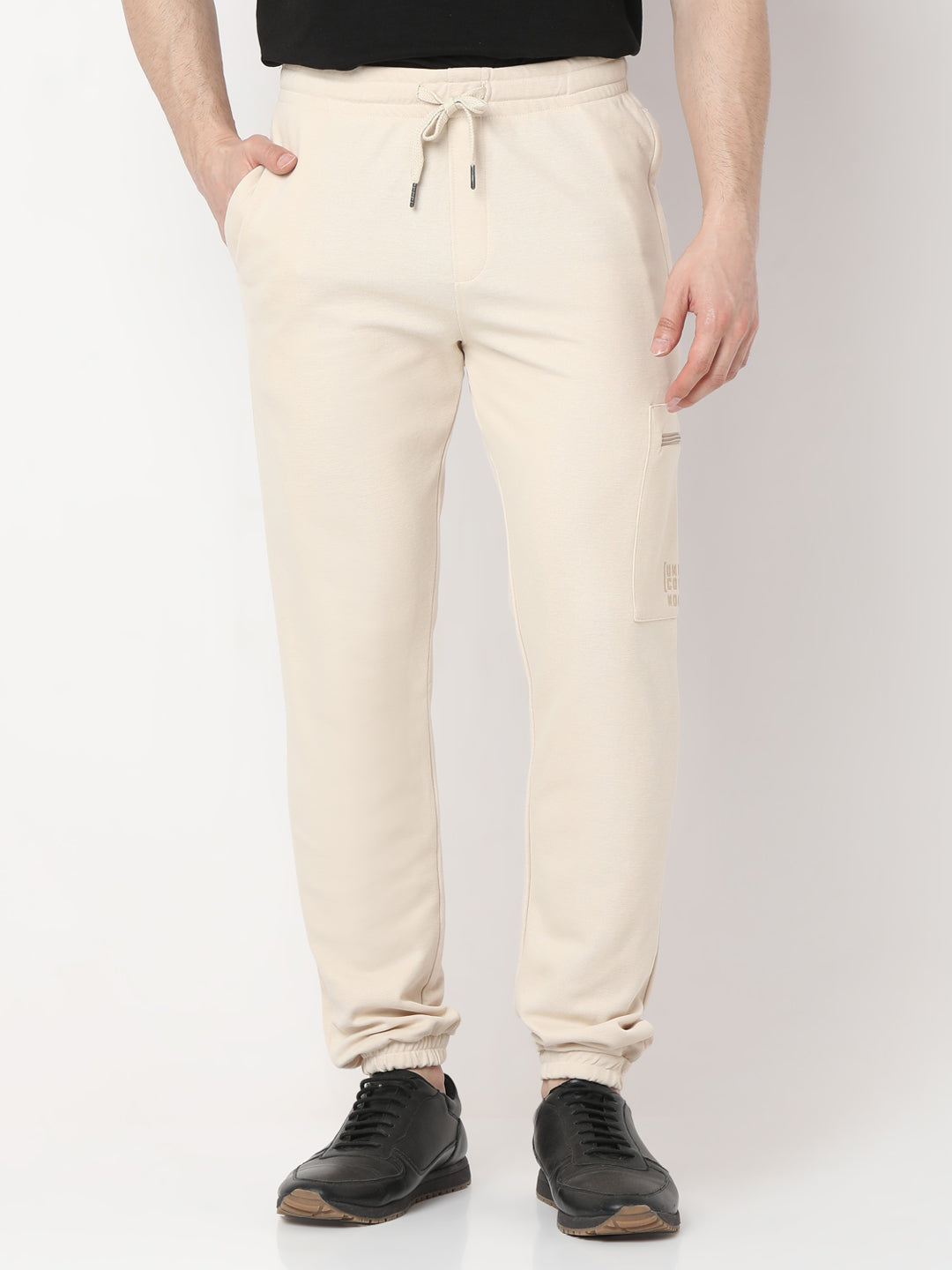 Underjeans By Spykar Men Premium Beige Cargo Pant