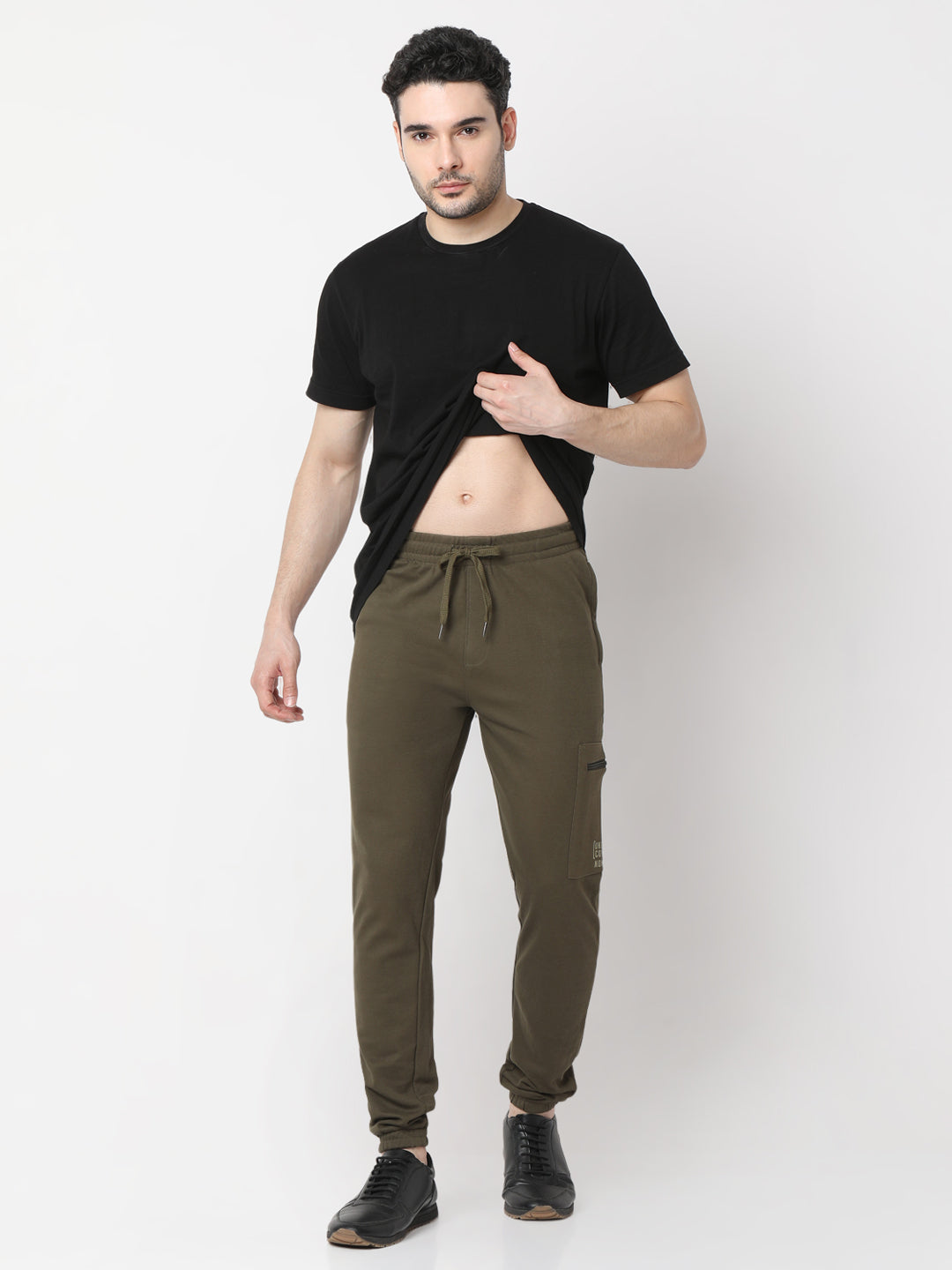 Underjeans By Spykar Men Premium Olive Cargo Pant