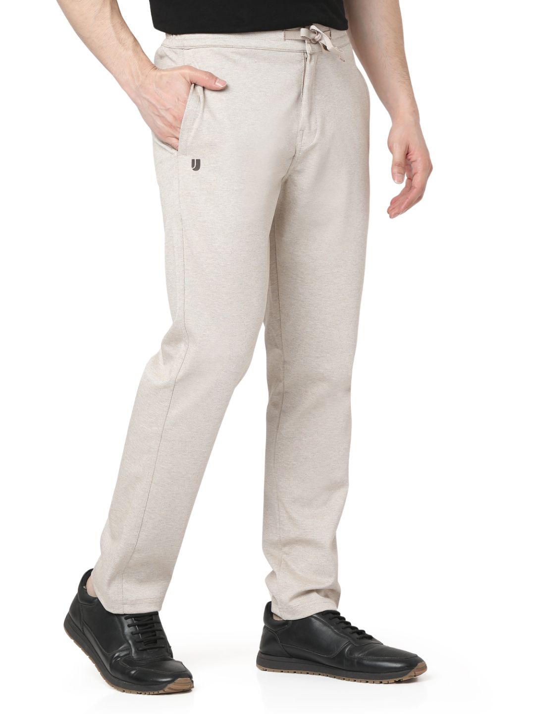 Underjeans By Spykar Men Premium Beige Cargo Pant