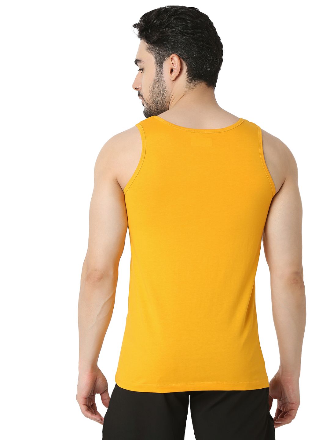 Underjeans By Spykar Men Premium Chrome Yellow Vest