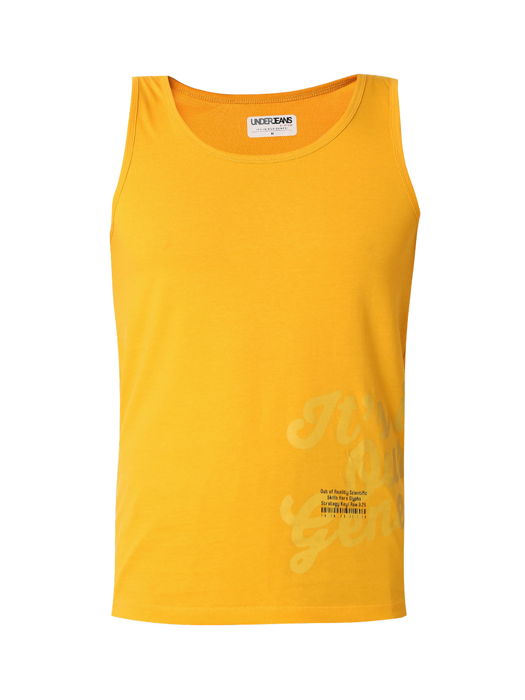 Underjeans By Spykar Men Premium Chrome Yellow Vest