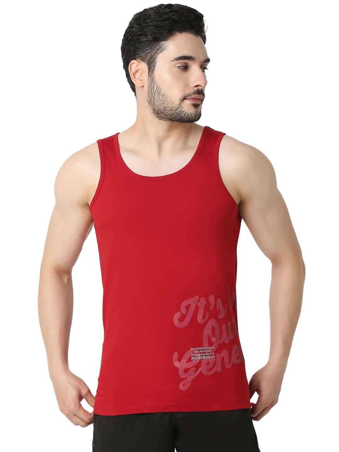 Underjeans Deep Red Regular Fit Vest