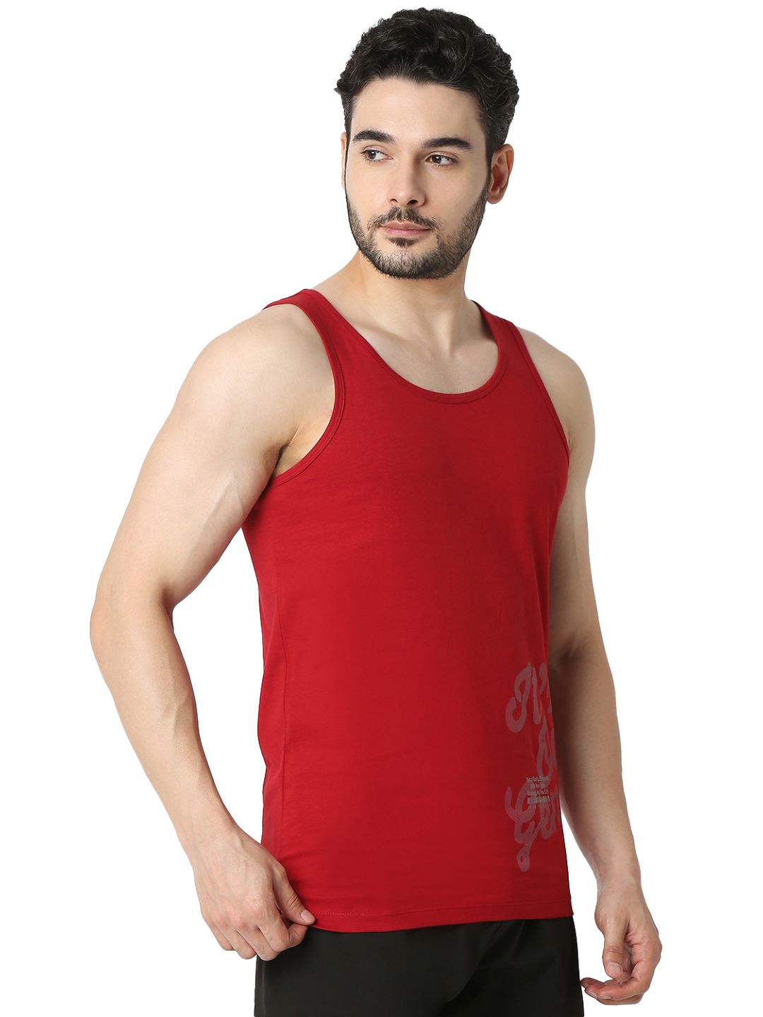 Underjeans By Spykar Men Premium Deep Red Vest