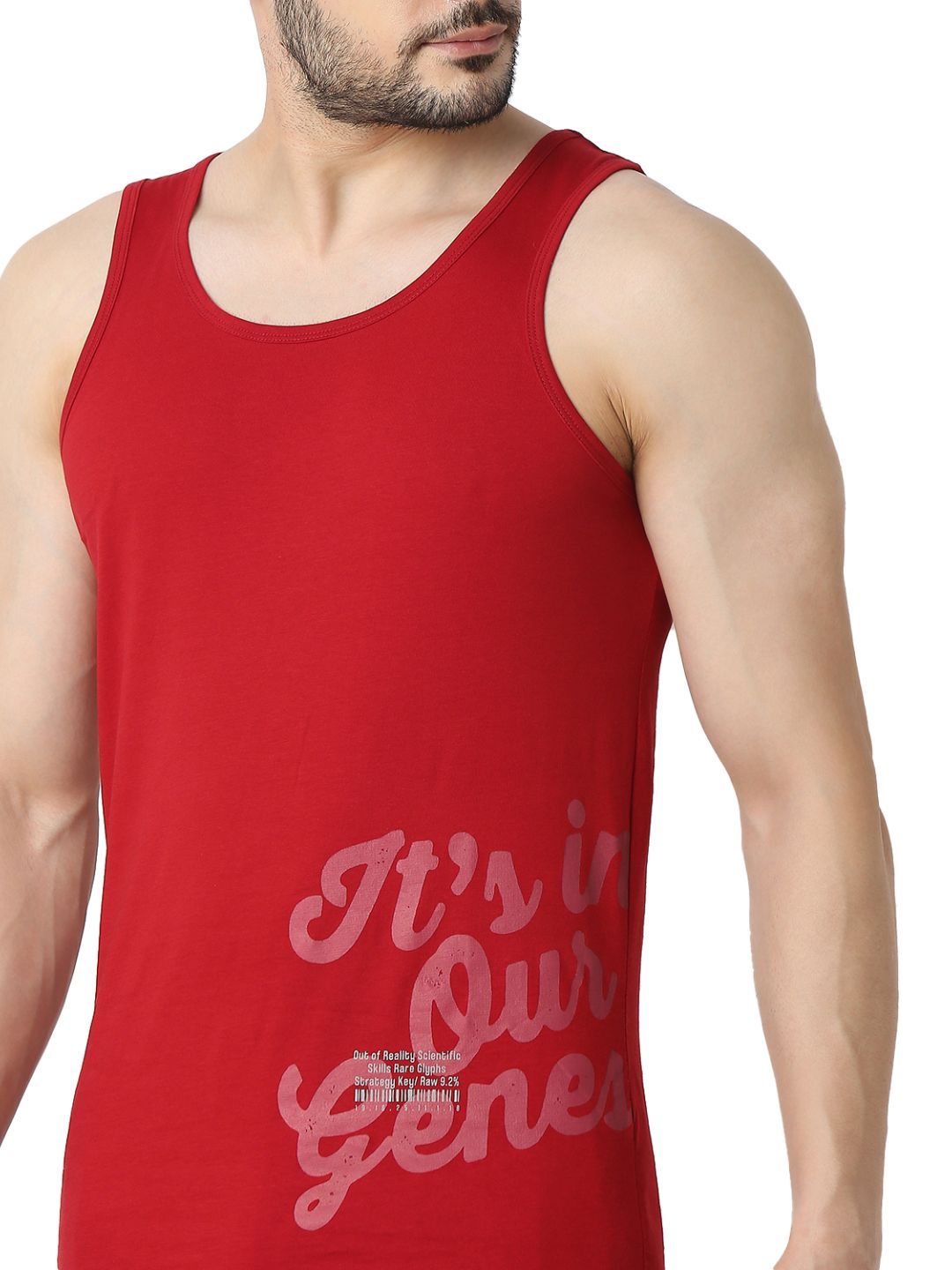 Underjeans Deep Red Regular Fit Vest