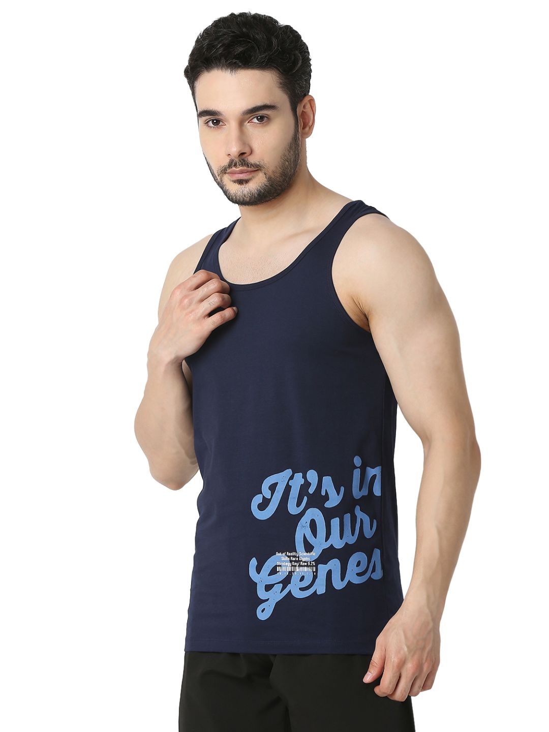 Underjeans Men Navy Vest