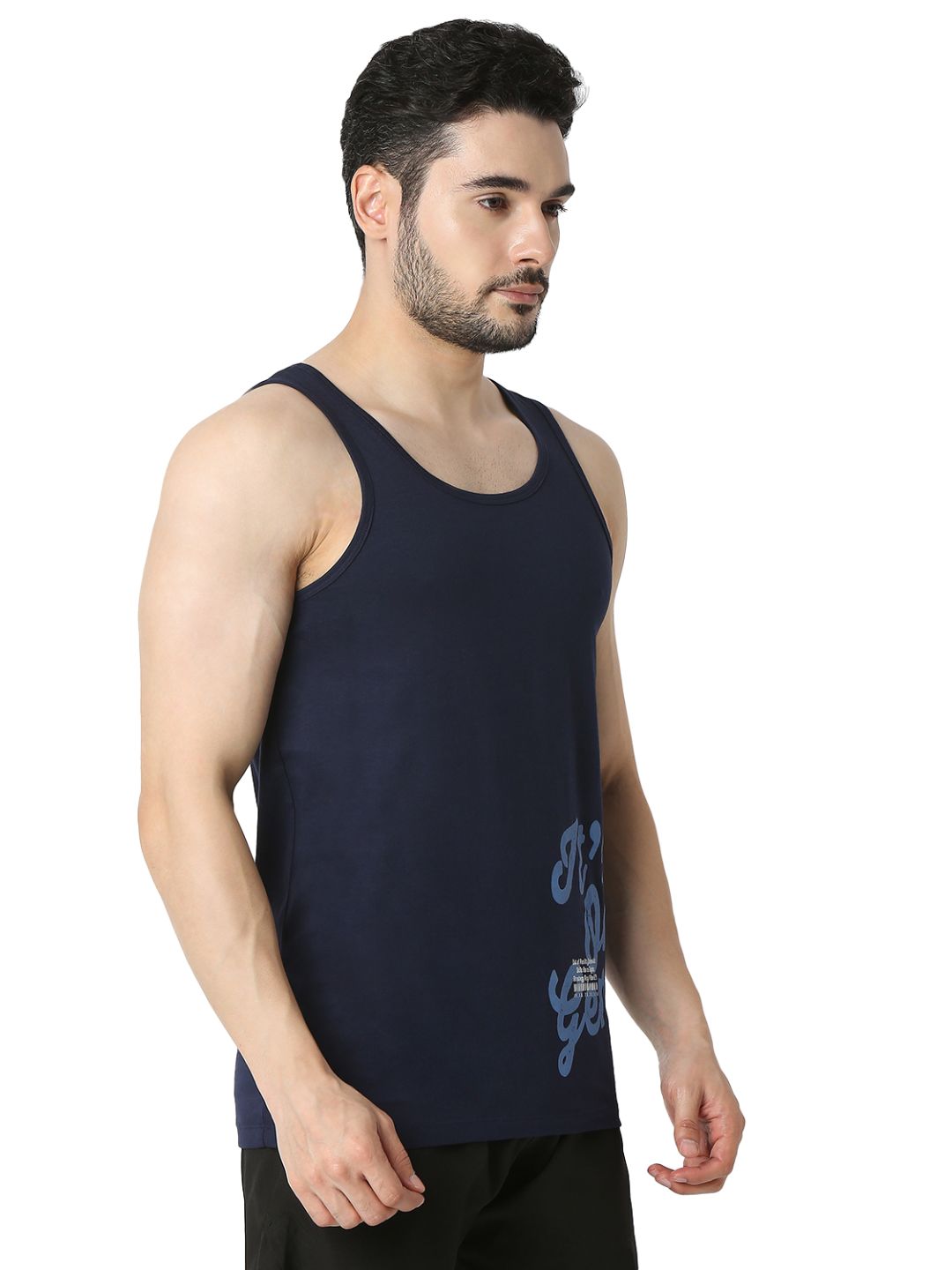 Underjeans By Spykar Men Premium Navy Vest