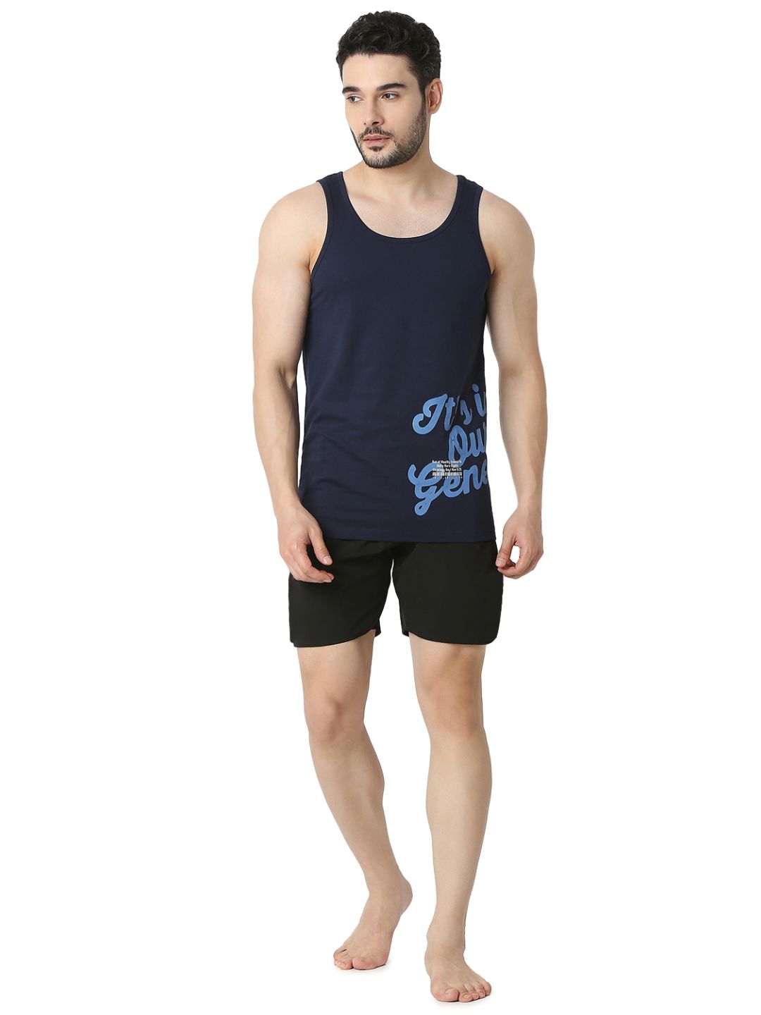 Underjeans By Spykar Men Premium Navy Vest