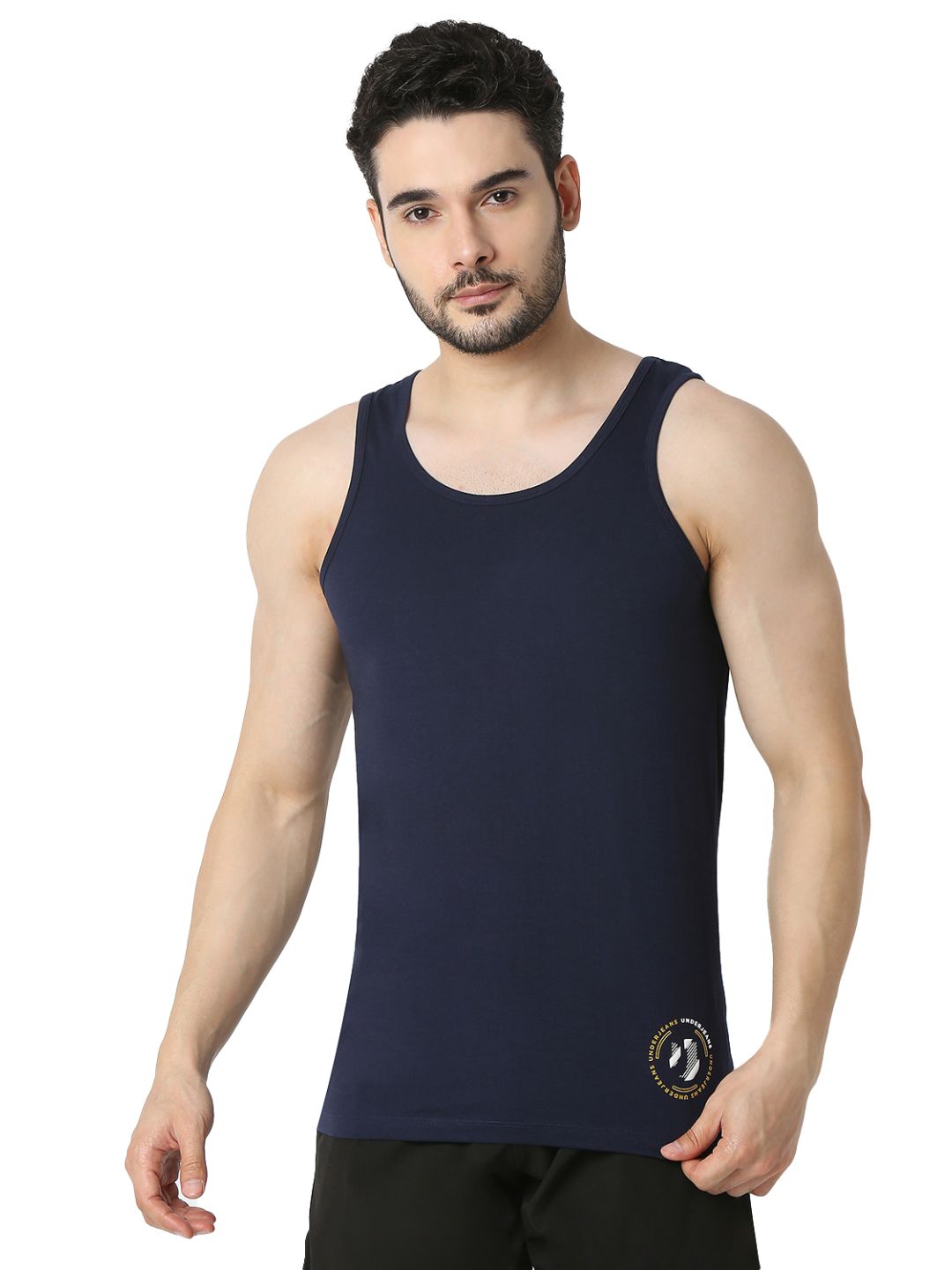 Underjeans Men Navy Vest
