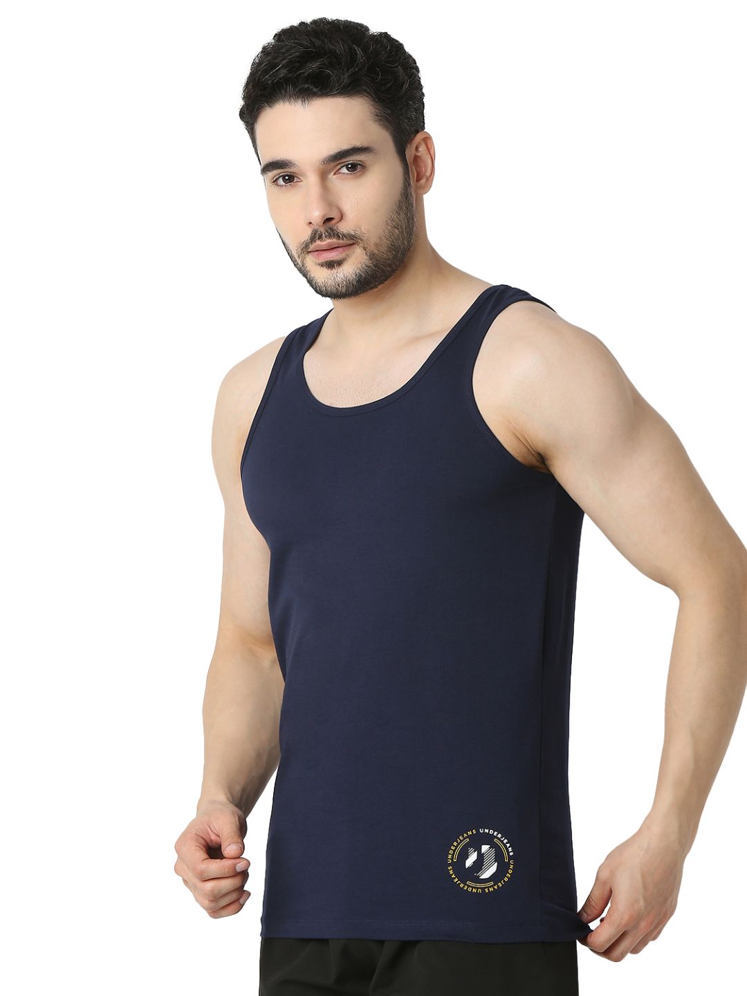 Underjeans Men Navy Vest