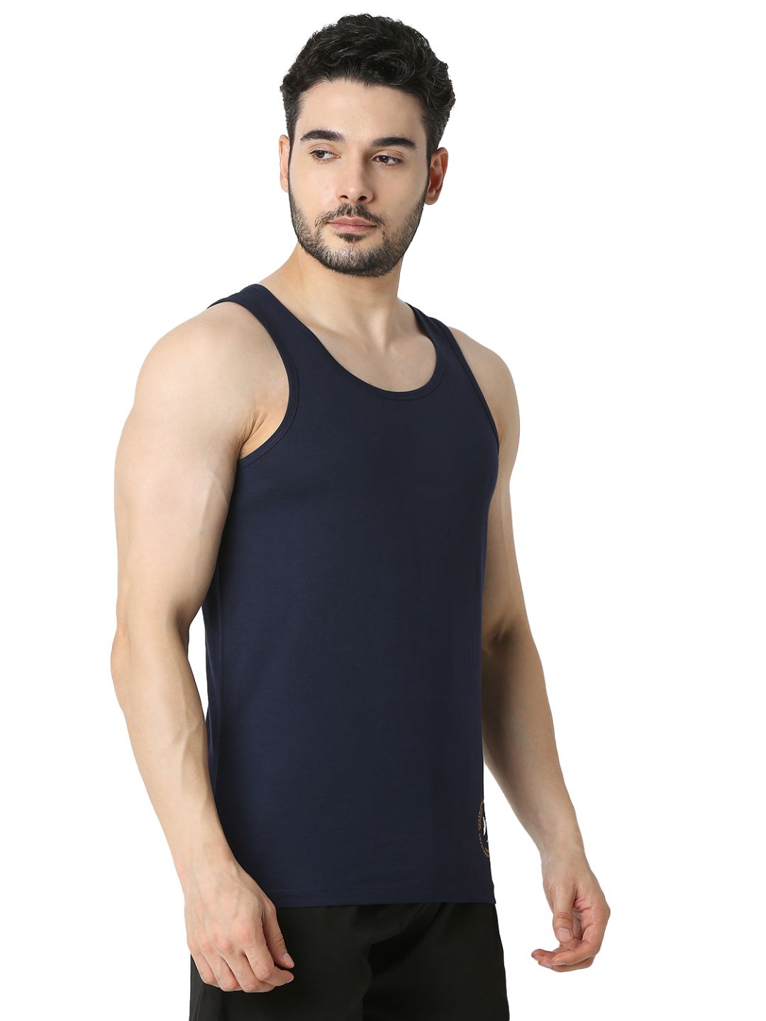 Underjeans By Spykar Men Premium Navy Vest