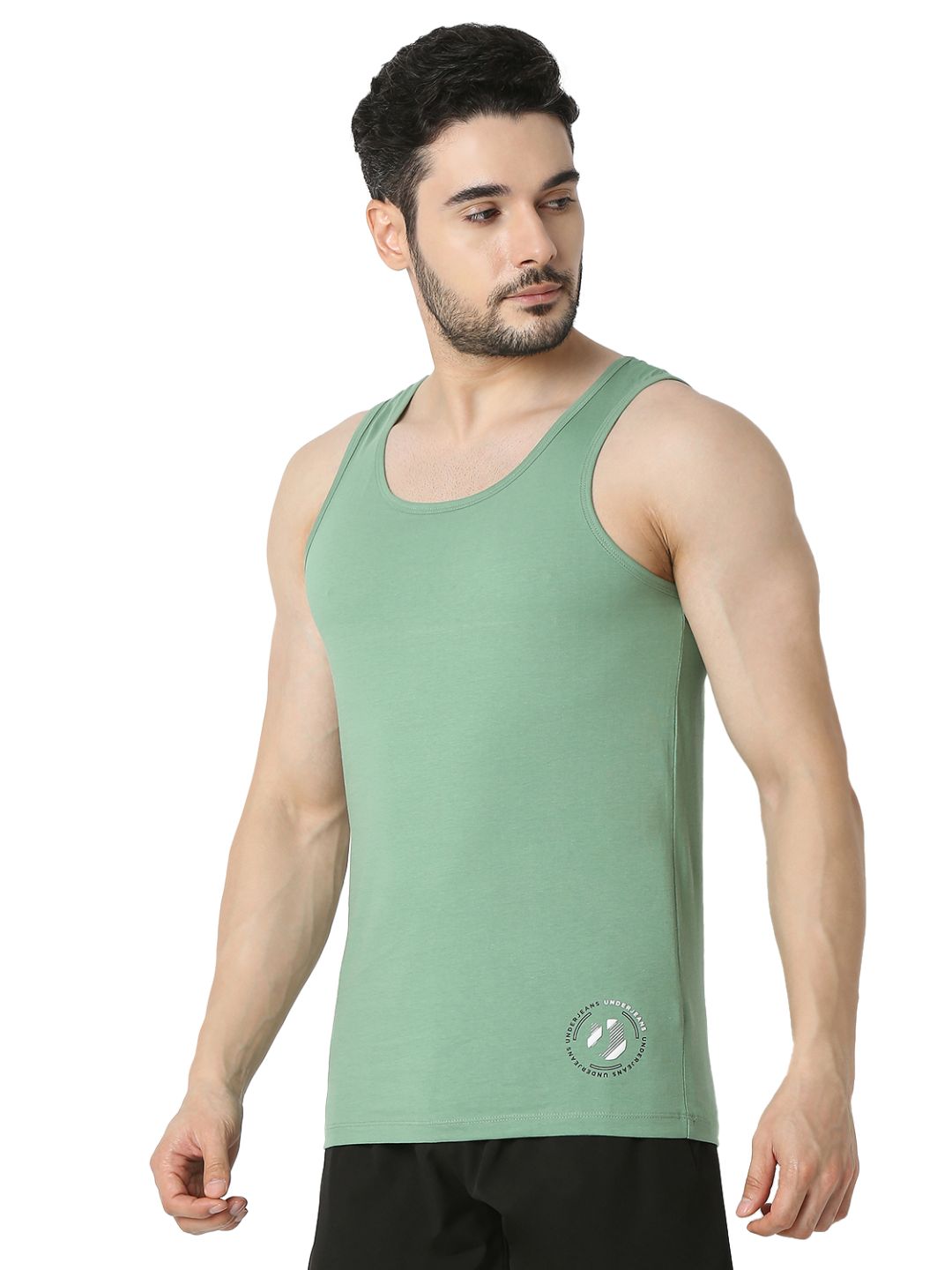 Underjeans Men Green Vest