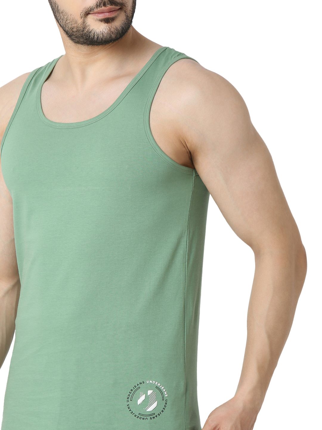 Underjeans Green Regular Fit Vest