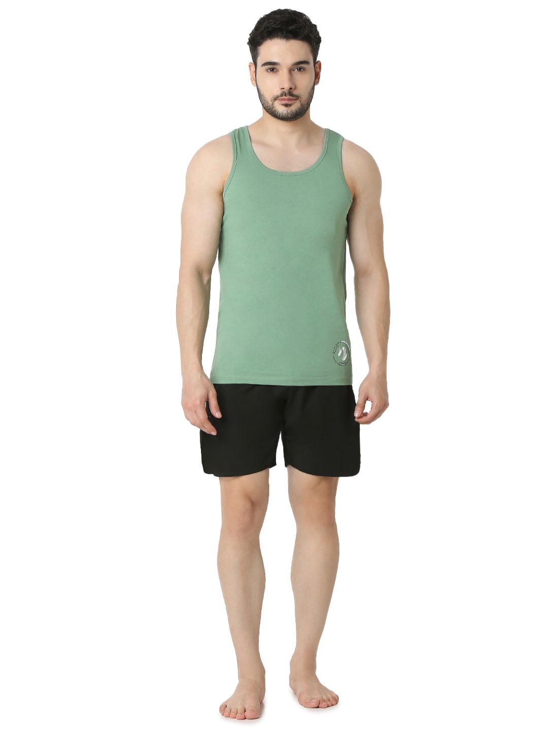 Underjeans Green Regular Fit Vest
