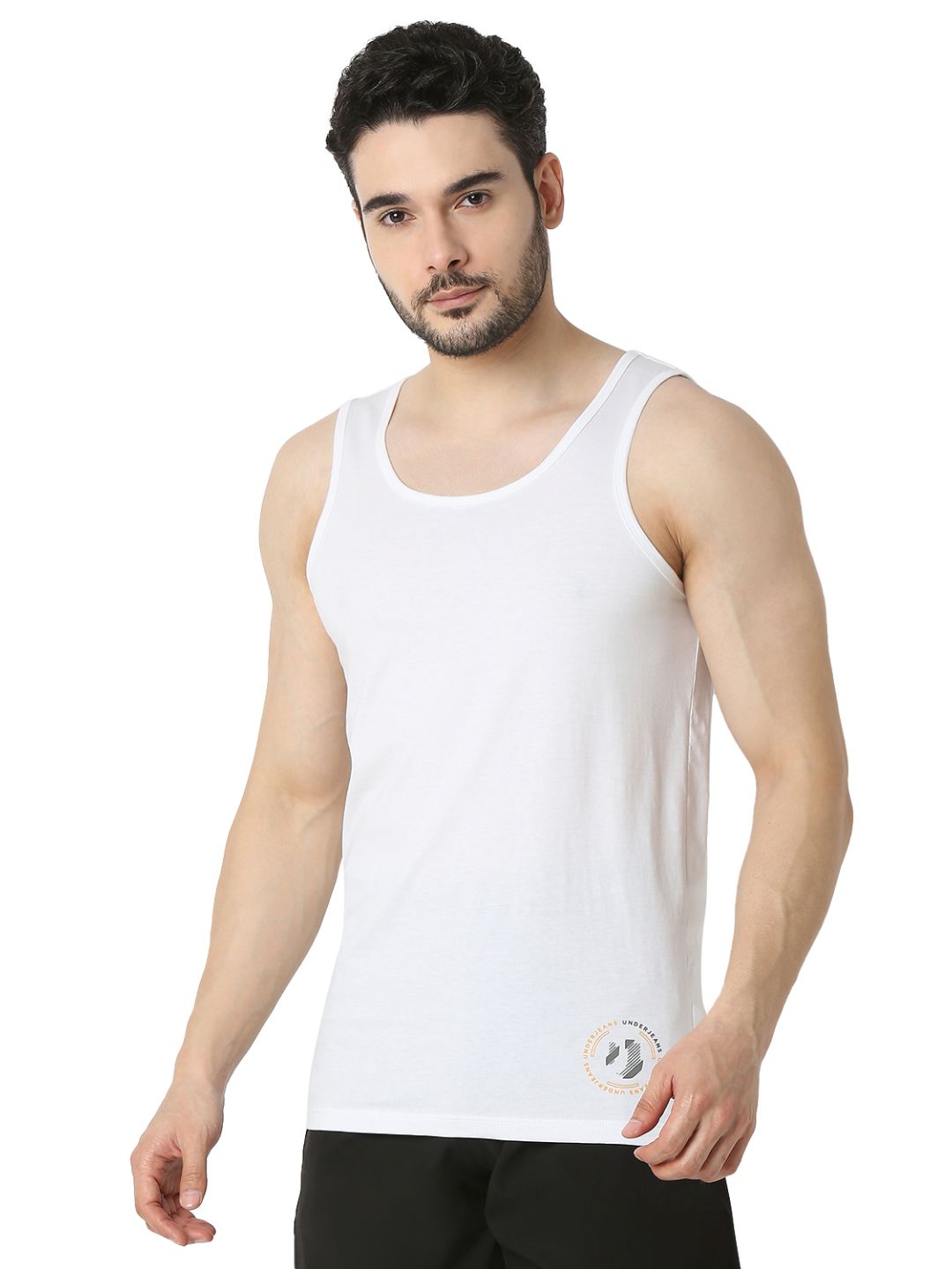 Underjeans Men White Vest