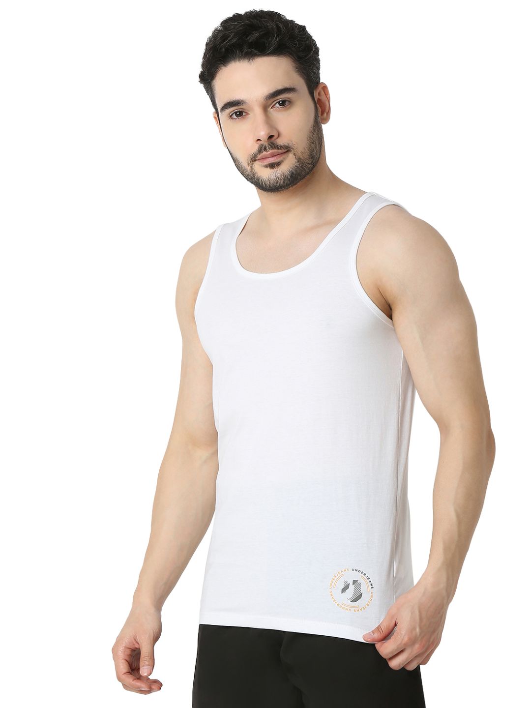 Underjeans Men White Vest
