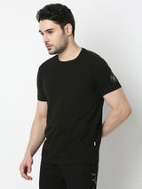 Underjeans T-Shirt Solid Black Regular Fit