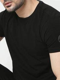 Underjeans T-Shirt Solid Black Regular Fit