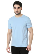 Underjeans T-Shirt Solid Blue Regular Fit
