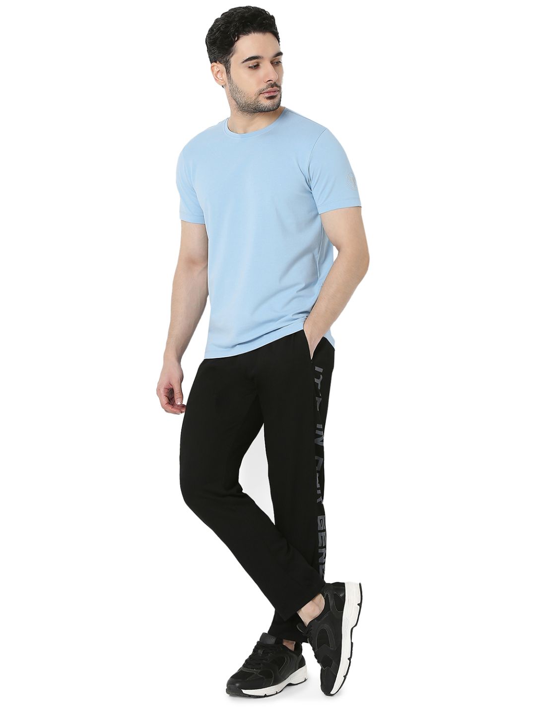 Underjeans T-Shirt Solid Blue Regular Fit