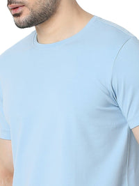 Underjeans T-Shirt Solid Blue Regular Fit