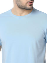 Underjeans T-Shirt Solid Blue Regular Fit