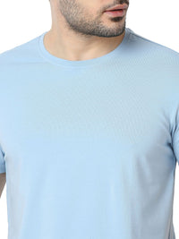 Underjeans T-Shirt Solid Blue Regular Fit